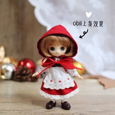 taobao agent Snow Pu Pu Xiaohong Hooding Set Wats Material Pack Handmade DIY doll clothes molly six points OB11
