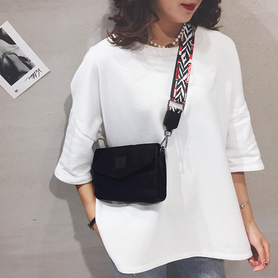 taobao agent Summer black shoulder bag, universal fashionable purse, mobile phone, Korean style