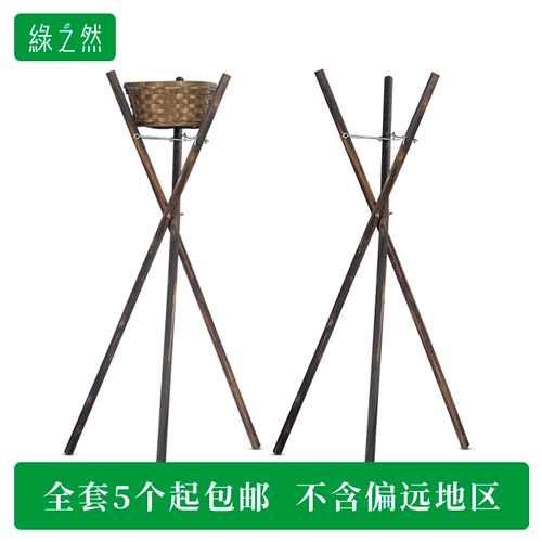 Штатив, цветочный горшок, дорожный цветочный магазин из натурального дерева, деревянная трубка