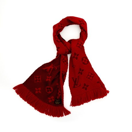 【现货】lv路易威登专柜代购新款经典老花羊毛红围巾围脖m72432