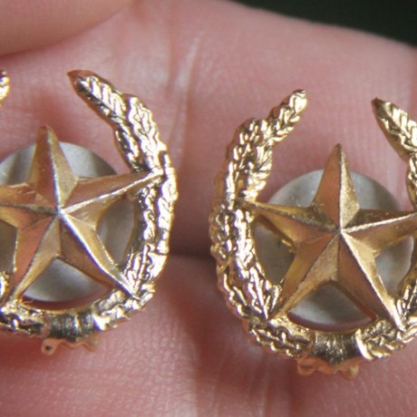 苏军原品 苏联 通用领花 机械化步兵 兵种符号kgb克格勃边防领章