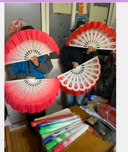 Cao Ji Shuang Cao Mulan вентилятор Caiyun вентилятор складывает непрерывный пластиковый градиент кости янге вентилятор/фанат Mulan Fan/Mulan Fan