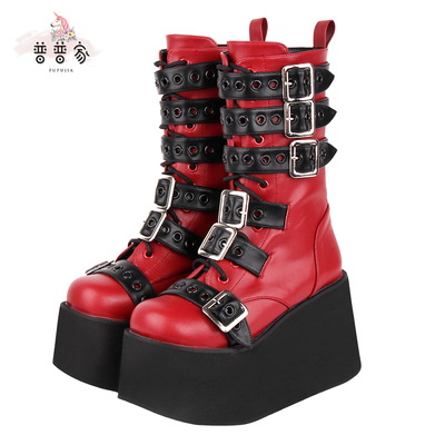 taobao agent High boots platform with zipper, 2022, autumn, 10cm