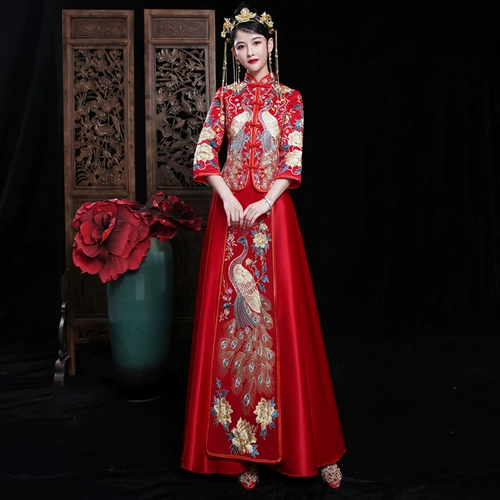 Традиционный свадебный наряд Сюхэ, летнее тонкое свадебное платье для беременных для невесты, коллекция 2023, подходит для подростков, большой размер