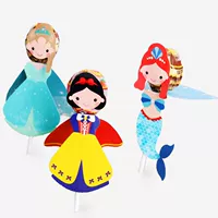 Цена 30 шт., украшение принцессы, королевы, русалки, леденец, бумажная открытка, сделай сам, декоративная открытка, открытка для сообщений