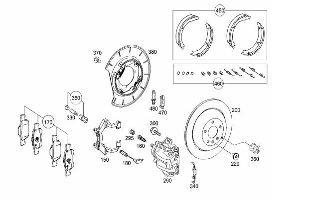 

Дисковые тормоза BENZ ML GL 300 320 350 420 450 500 550