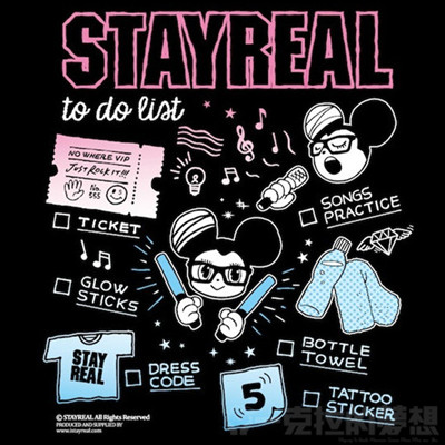 MAYDAY AXIN ƼĿ STAY REAL REAL ROCK TEXT TRADED BOX STICK COMPUTER PASTE 3M BOX STICK