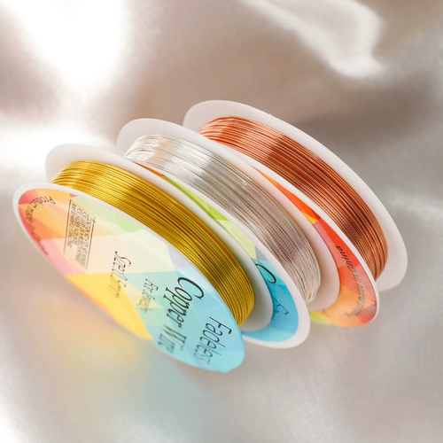 Медные шелковые нитки, китайская шпилька ручной работы, аксессуар для волос для маникюра, золотой цвет