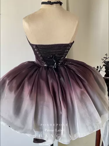 [POSHEPOSE Chuling Haute Couture Ruxin·Только один магазин] Платье Black Swan Dress в наличии