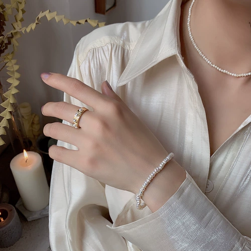 Натуральный браслет из жемчуга, универсальное брендовое ожерелье, цепочка до ключиц, серебро 925 пробы, делается под заказ, простой и элегантный дизайн