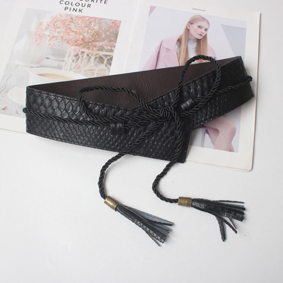 taobao agent Retro waist belt, brace with tassels, shirt, ethnic style, simple and elegant design