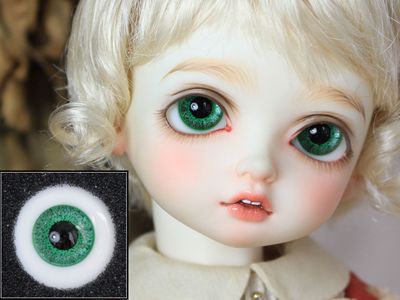 taobao agent [YH] BJD real -human style glass eye bead/F09 green 12mm14mm16mm18mm small iris