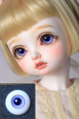taobao agent [YH] BJD boutique glass eye bead/A-10SP purple blue/14mm16mm18mm20mm with small iris