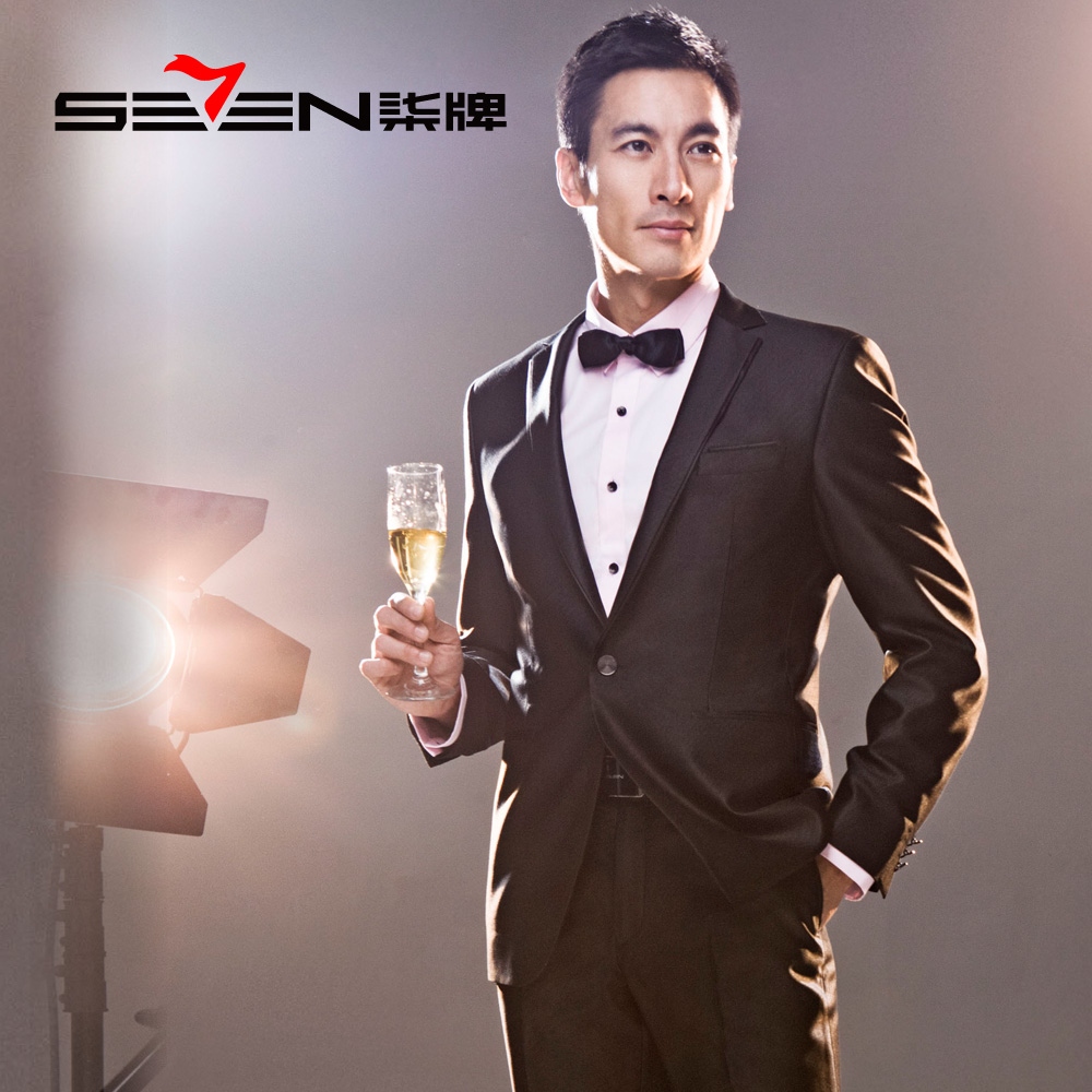 穿中国好西服,做中国好男人  男人典范着装推荐一,男士商务仿毛套西