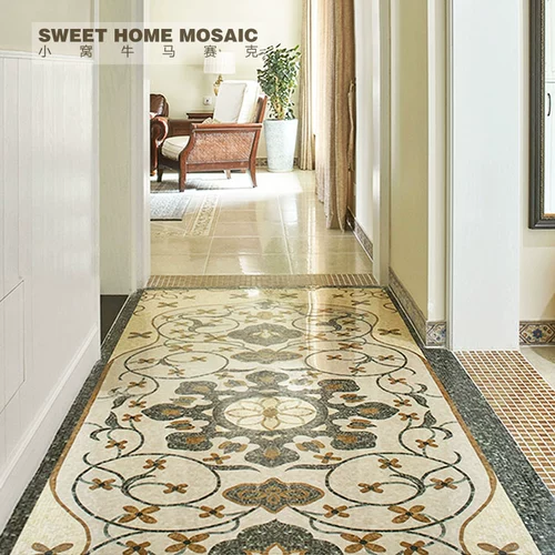 Каменная мозаичная цветок вырезал европейское головоломка с головоломки с высокой головоломкой