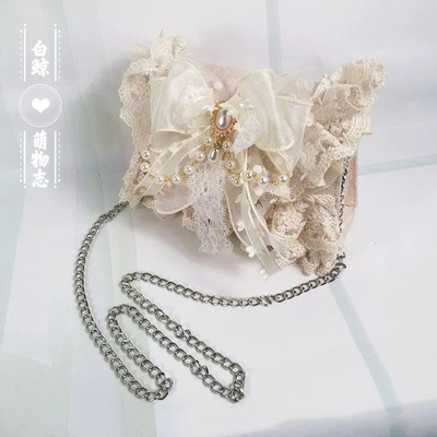 taobao agent Lolita Gentle Girl Bag Elegant Tea Club Handicullance Hand of Color Bowls and Gorgeous Pearl Women's Bag