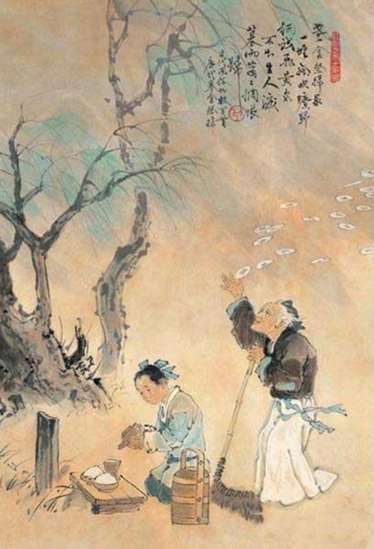 从古画中看古代清明节是何景象:踏青,射柳,蹴鞠