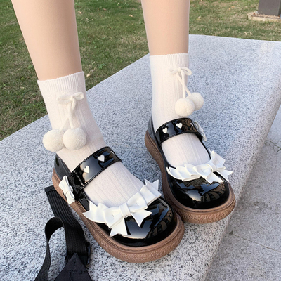 taobao agent Spot goods【Little meow cub】Original genuine lolita Japanese round head versatile student big head female cute single shoes