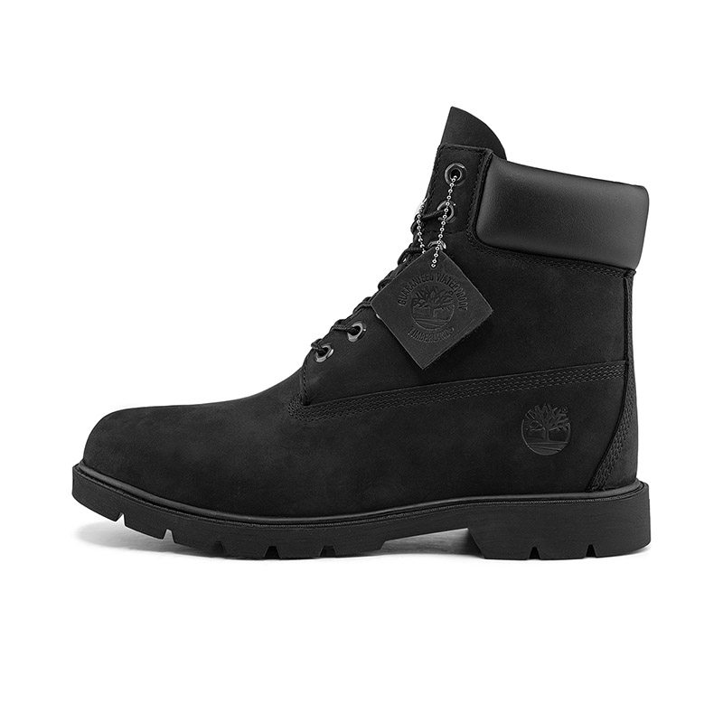 Timberland添柏岚官方踢不烂男鞋马丁靴户外黑色牛皮防水|19039 鞋持实拍商品图