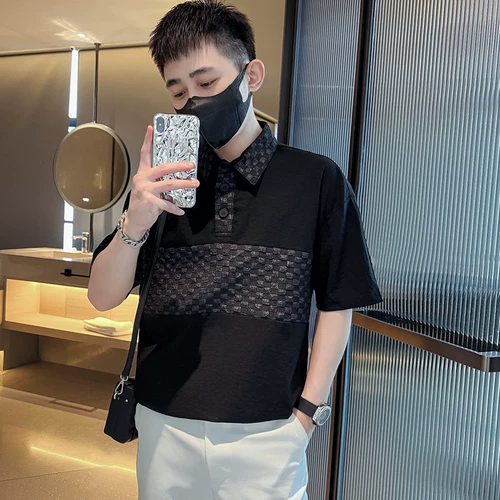 Tide, летняя трендовая футболка polo для отдыха, короткий рукав