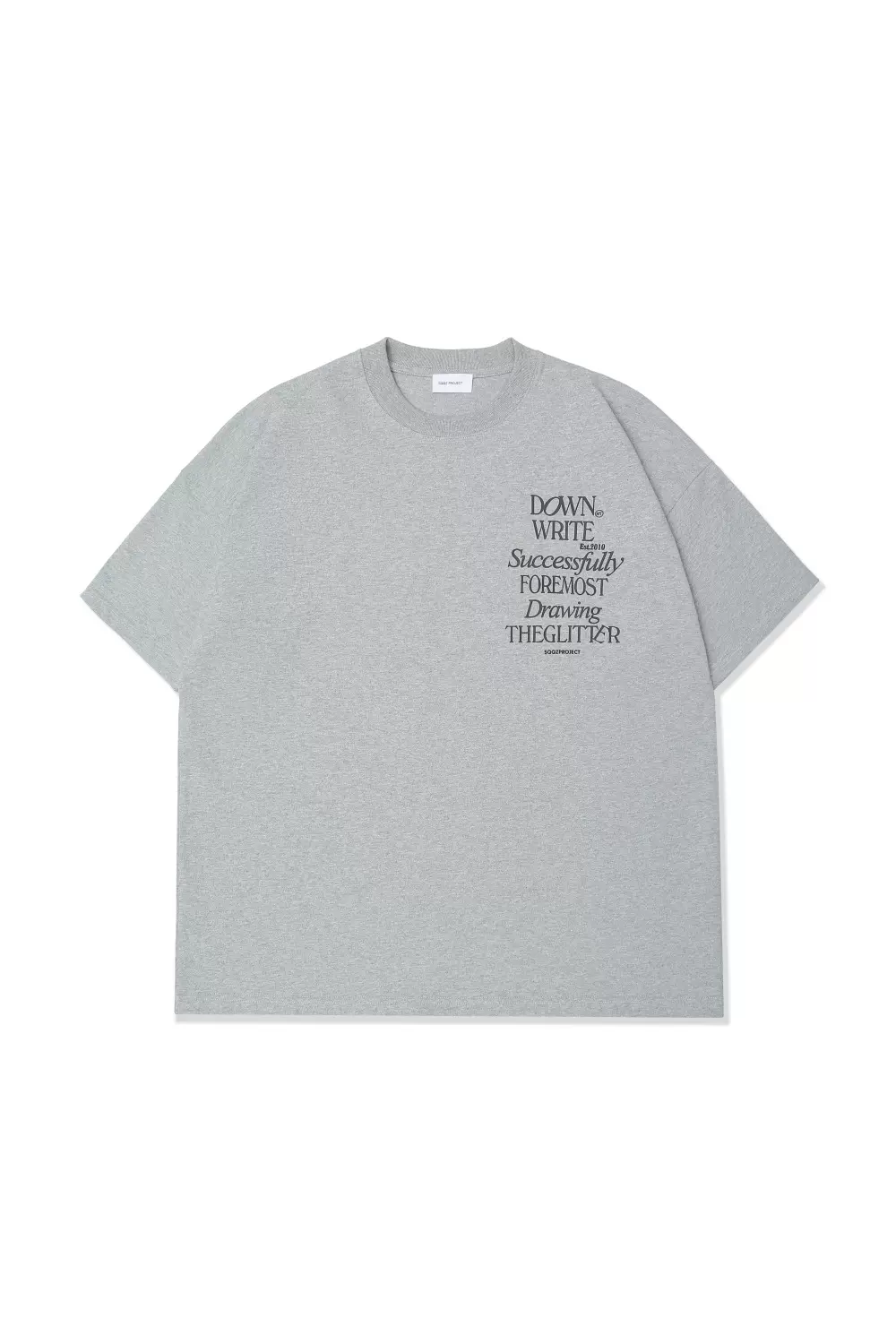 SQQZ PROJECT秋季重磅380g字母印花短袖T恤男女同款鸡米花工作室-Taobao