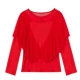 Красная длинно рукава [обычный вершина]