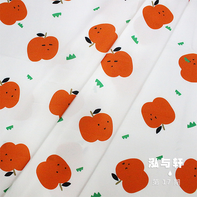 taobao agent Return ｜ Non -partial free shipping!Stretching polyester fabric cartoon small apple dress DIY one piece = 1 meter