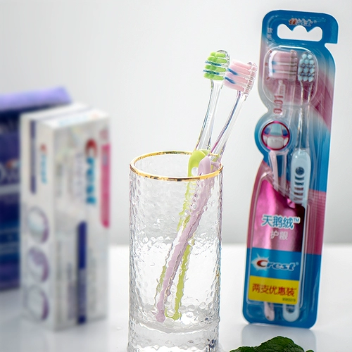 Цзиаджисхи бархатные кисточки для кисти, мягкие волосы, гребень маленькая голова, десны для удаления черной стоматологической таблички 2 пакета