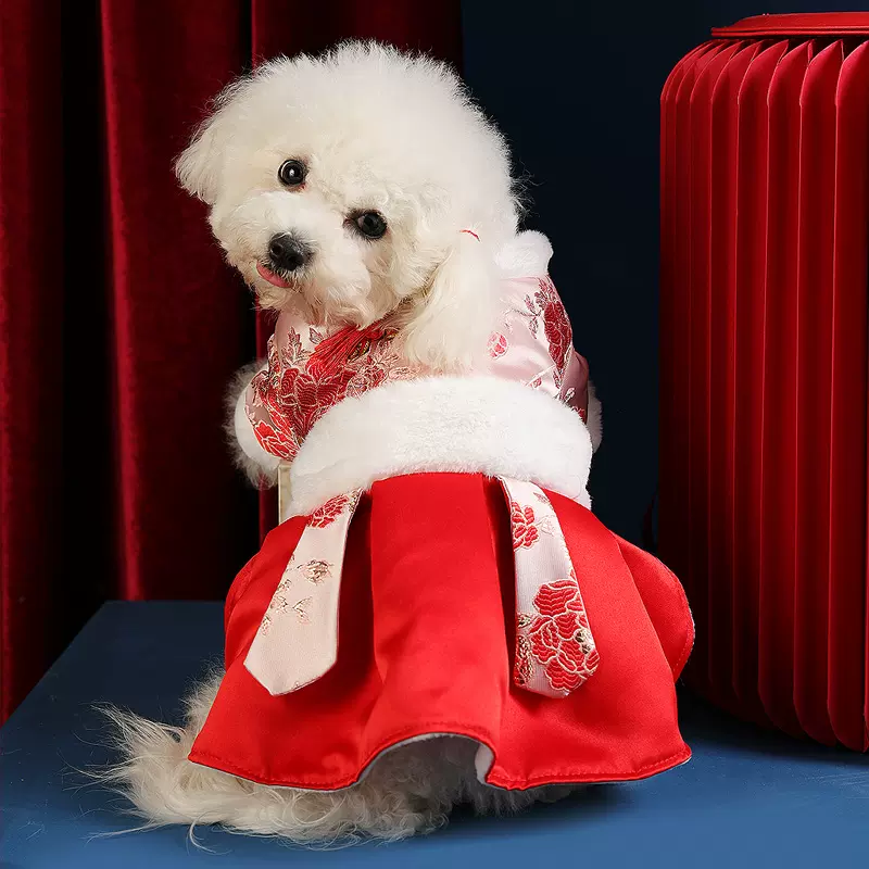 狗狗舞狮装宠物狗衣服抖音同款舞狮子舞龙小型犬泰迪网红搞怪唐装