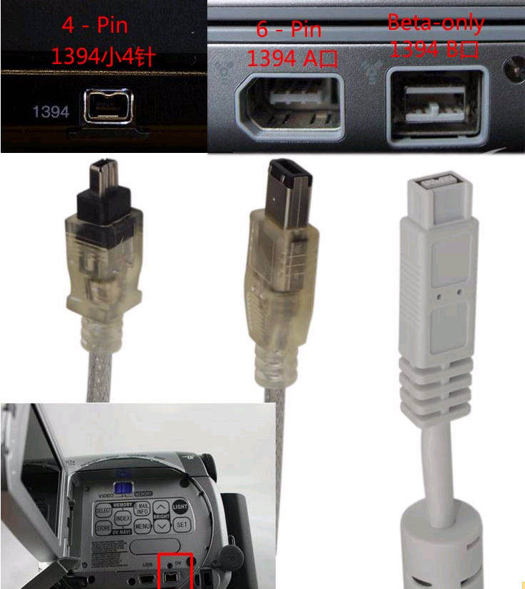 ieee1394线 苹果800转400连接线 连接dv等设备 9p对6p线 5米