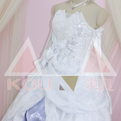 taobao agent 【Kou grain】COS COSPLAY Erli Light luxury wedding sapphire wedding dress