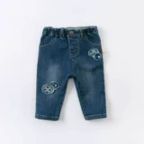 Весенние джинсы подходит для мужчин и женщин, детские джинсовые штаны для отдыха, тренд сезона, детская одежда, свободный прямой крой