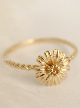 韩国正品代购/麻花链粗款纯14k金手链