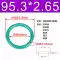 Đường kính trong của vòng chữ O cao su flo 77,5/80/82/82,5/85/87,5/90/92,5/95/97,5*2,65 phớt dầu thủy lực 