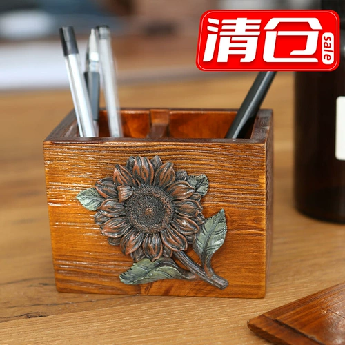 Держатель для ручек из натурального дерева для домашнего использования, деревянная система хранения, изысканный стиль