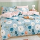 Bộ bông bốn mảnh 1,5m Bộ chăn ga gối cotton nguyên chất 1,8 mét giường lisa net bộ đồ giường màu đỏ bộ ba mảnh - Bộ đồ giường bốn mảnh