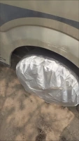 Вода шпорс хлопок оксфордский ярко -серебряный покрытие шин
