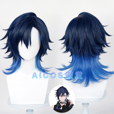 taobao agent AICOSvtuber Rainbow Club virtual anchor Yugo Asuma cos wig simulation scalp gradient
