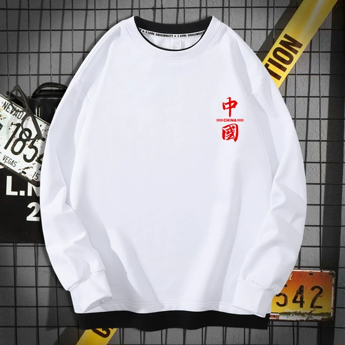 Комплект, демисезонный лонгслив, базовая приятная телу трендовая толстовка, свободный крой, в корейском стиле, для влюбленных