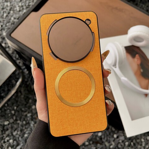 Gray Canvas Rose Gold Mirror MagSafe iPhone Case