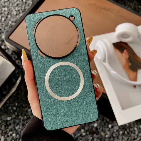 Gray Canvas Rose Gold Mirror MagSafe iPhone Case