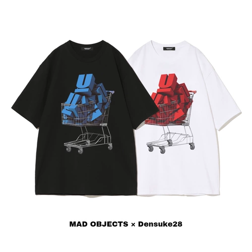 Тележка, корзина для покупок, трехмерная футболка для влюбленных, новая коллекция, свободный крой