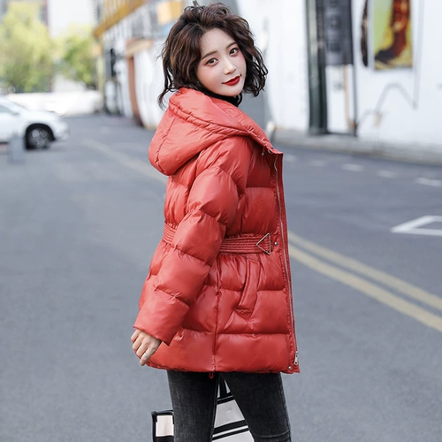 Пуховик, длинная зимняя куртка, плащ, 2020 года, в корейском стиле, средней длины, увеличенная толщина