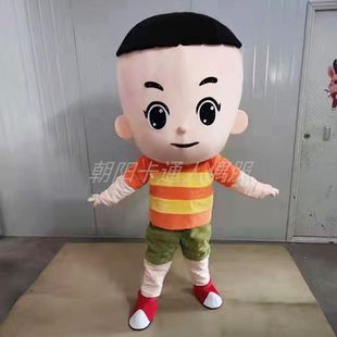 頭の大きな息子と頭の小さなパパ人形人形コスチュームアニメ漫画コスチューム子供用キャラクターステージ衣装スポット