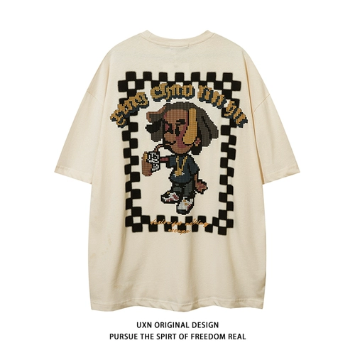 Японская оригинальная ретро мультяшная футболка с коротким рукавом для влюбленных