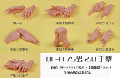 taobao agent [Old Jack] DF-H 75 male 2.0 body hand type BJD non-human use 75 hand type