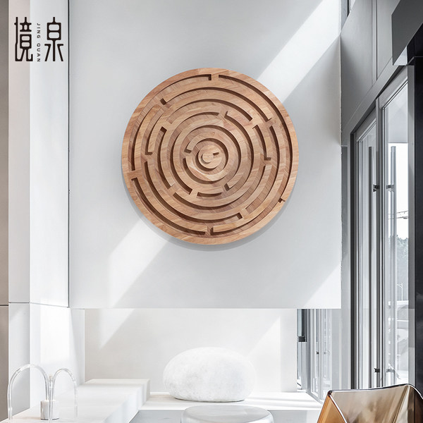 Модель между трехмерный резьба по дереву Декоративный круглый Стенная декоративное коридор метоп декоративный кулон вход стена верхушки аксессуары