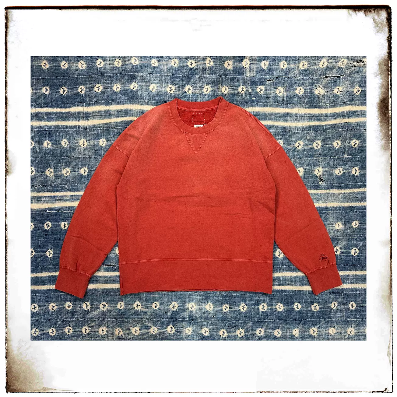 代购VISVIM 23AW AMPLUS SB SWEAT LS DMGD (U.D.) 扎染做旧卫衣-Taobao