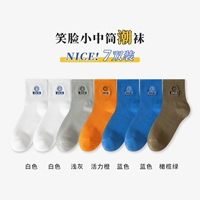 Белый 2+светло -серый+жизнеспособный оранжевый+синий 2+оливковый зеленый (7 пары)