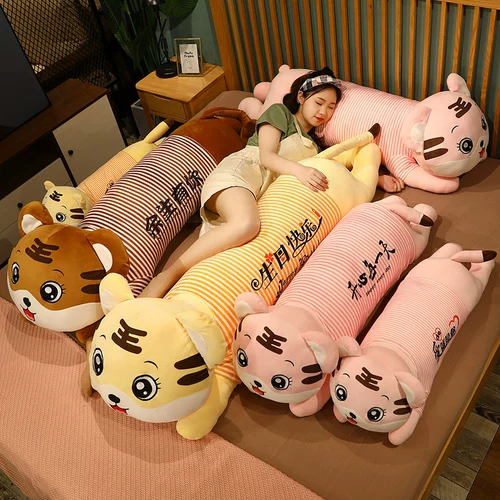 Милая плюшевая тряпичная кукла, игрушка, подушка для сна, тигр, подарок на день рождения